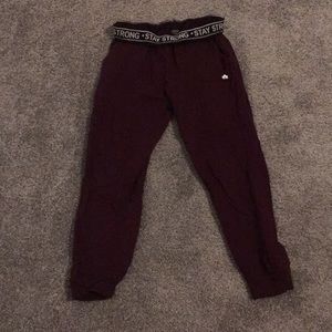 Maroon sweat pants